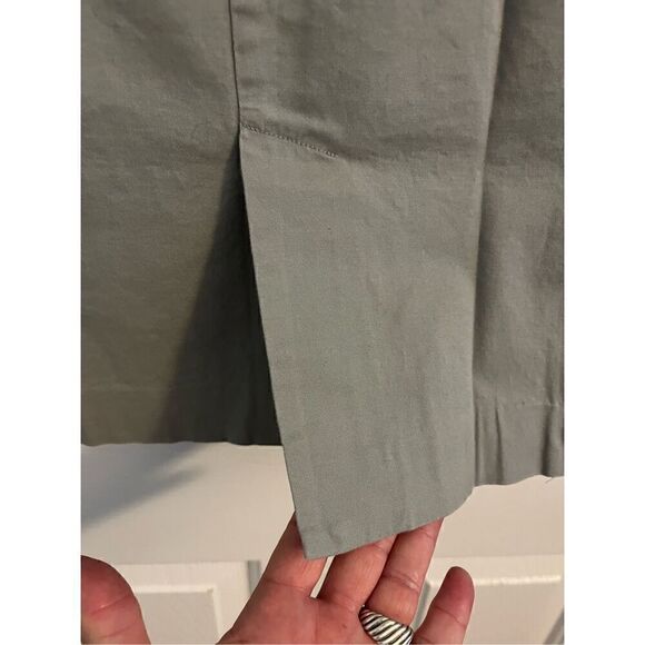 LOFT Classic Light Gray Crisp Cotton Lined Skirt. Size 4 - Picture 6 of 7